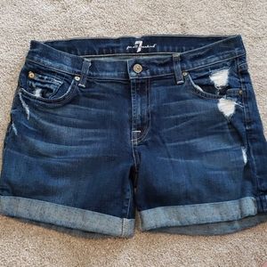 7 for all mankind jean shorts